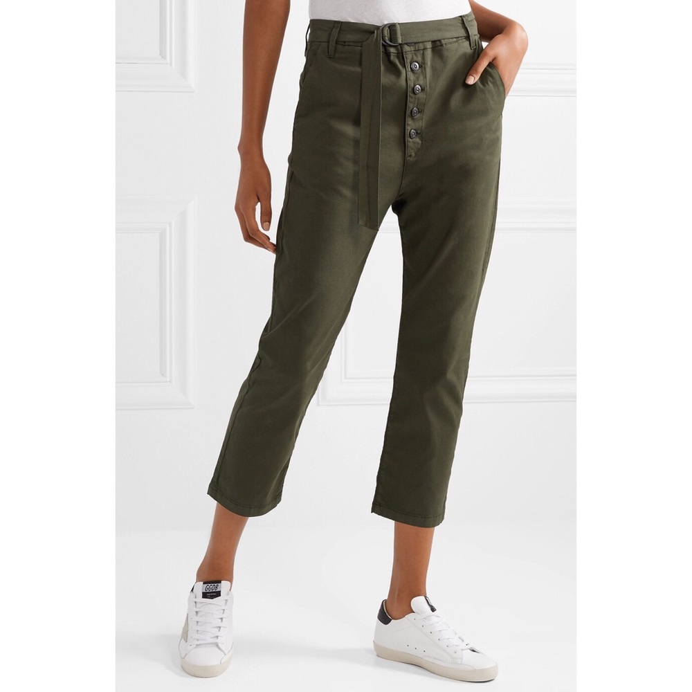 3X1 Vic cropped stretch-cotton straight-leg pant